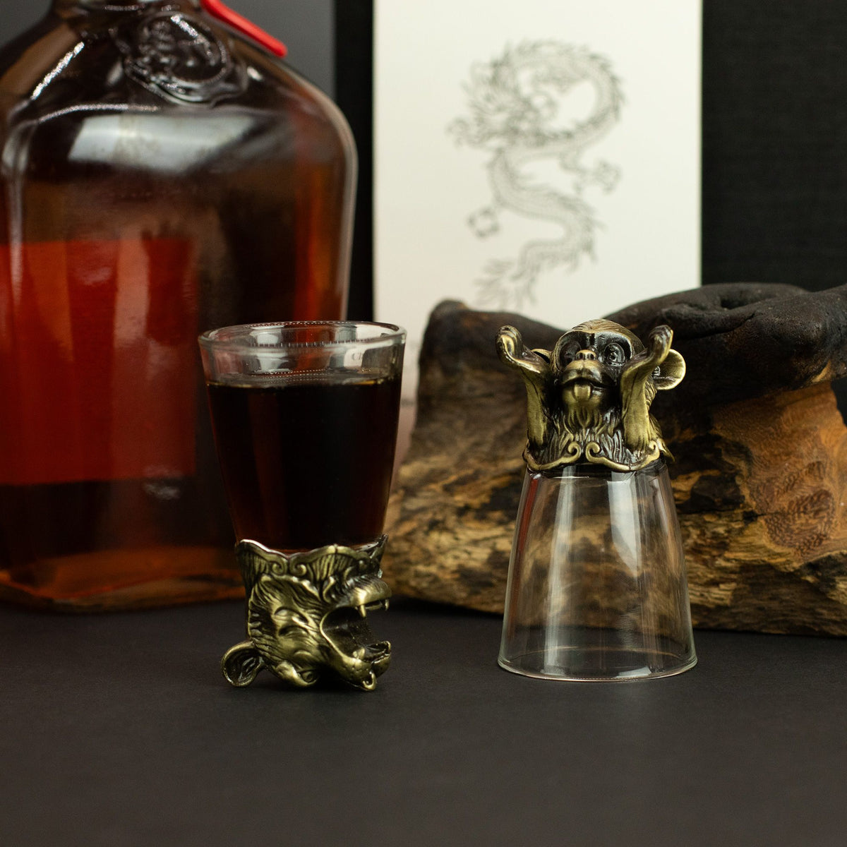 Chinese Zodiac Shot Glasses - Gift Set of 12 (25ml)